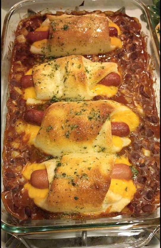 Chili Cheese Dog Bake