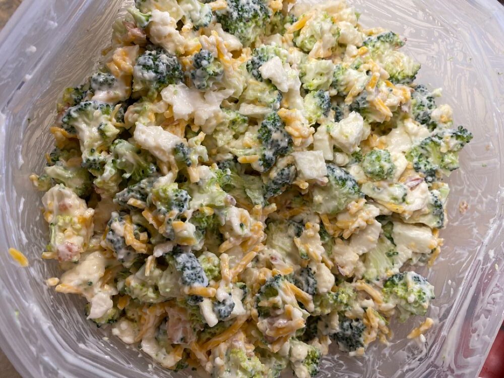 The Best Broccoli Cauliflower Salad