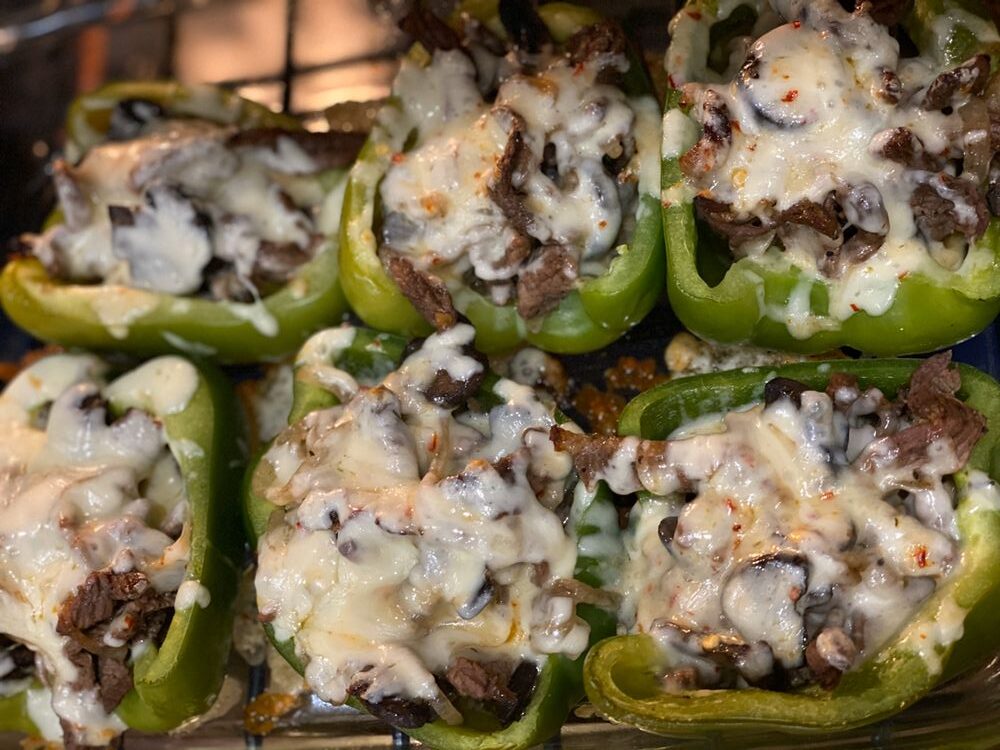 Philly Cheesesteak Stuffed Peppers 
