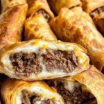 Philly cheesesteak egg rolls