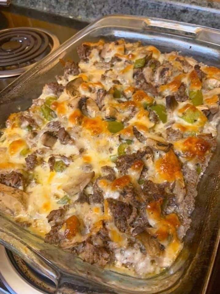 Philly Cheese Steak Casserole