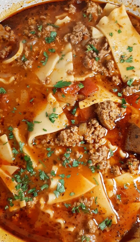 One Pot Lasagna Soup - All We Cook