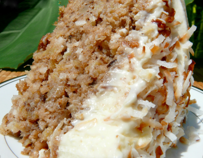 Hawaiian Wedding Cake with Whipped Cream