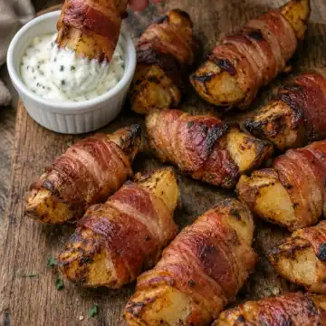 Bacon Wrapped Potato Wedges