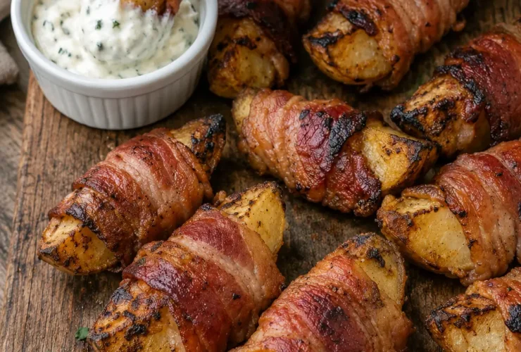 Bacon Wrapped Potato Wedges