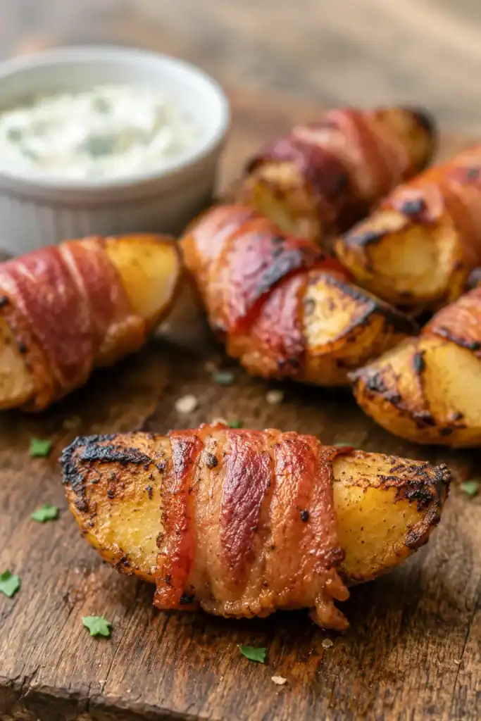 Bacon Wrapped Potato Wedges