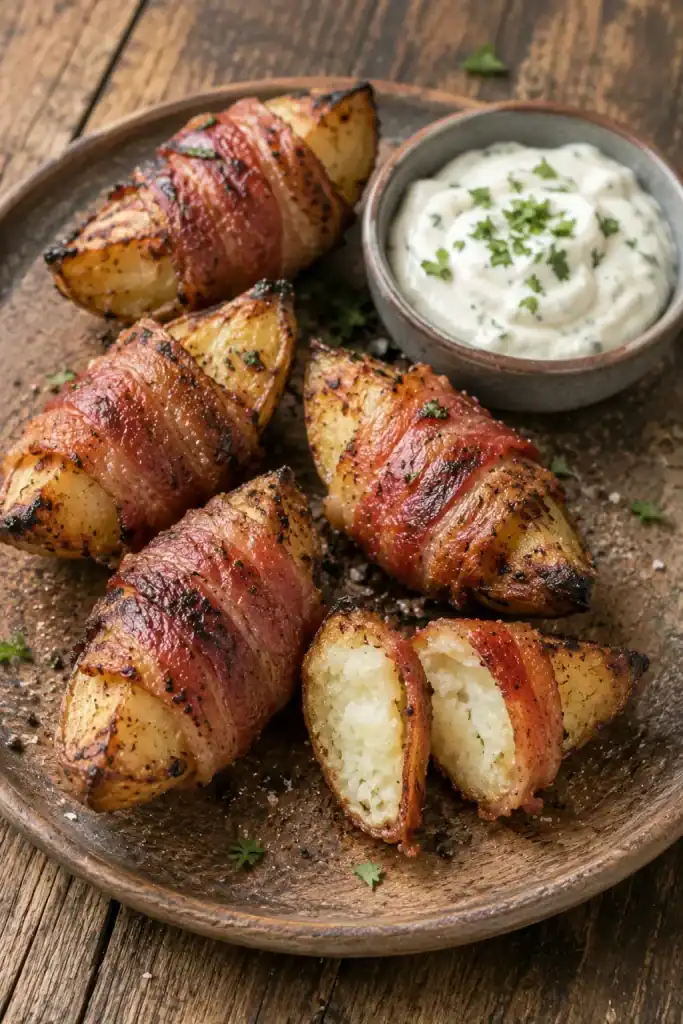 Bacon Wrapped Potato Wedges