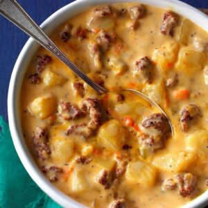 Creamy Potato & Hamburger Soup - All We Cook