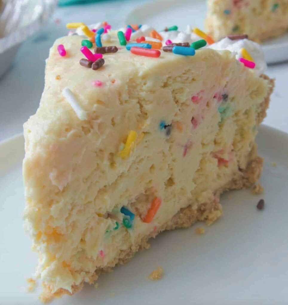 No Bake Funfetti Cheesecake