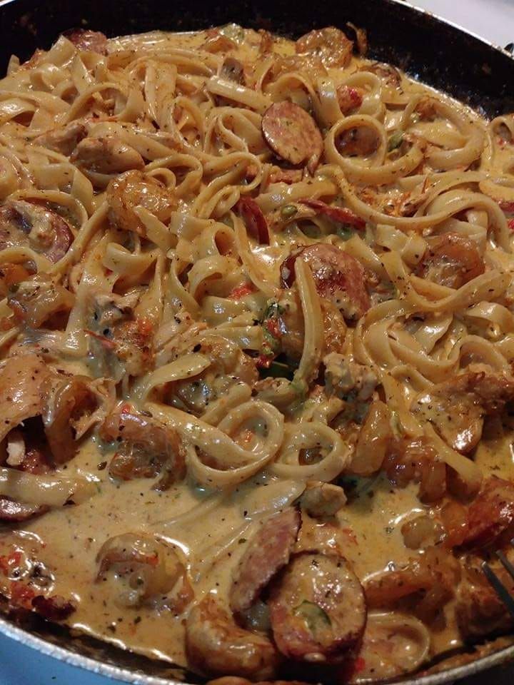 Cajun Shrimp Pasta with Sausage 