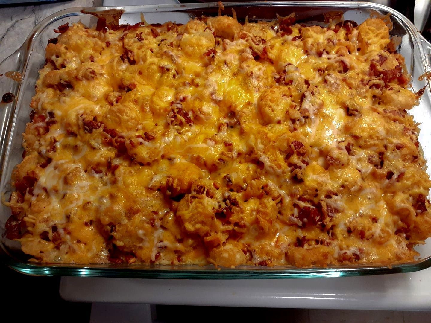 Chicken Bacon Ranch Tater Tot Casserole