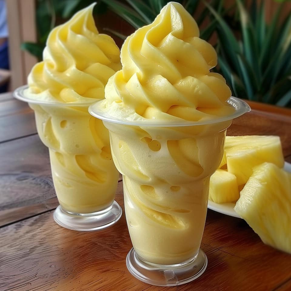 Homemade Pineapple Soft Serve Ice Cream
