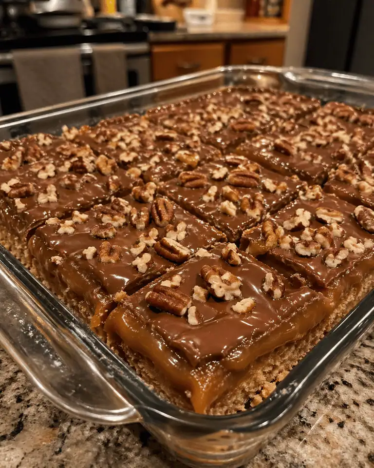 Caramel Chocolate Crunch Bars