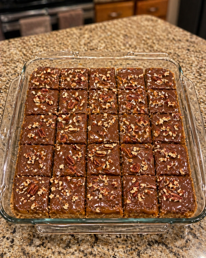 Caramel Chocolate Crunch Bars
