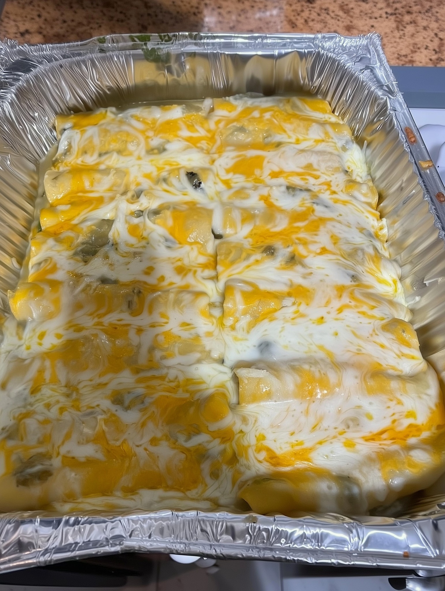 Green Chili Chicken Enchiladas