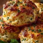 Crab Stuffed Cheddar Bay Biscuits with Lemon Butter
