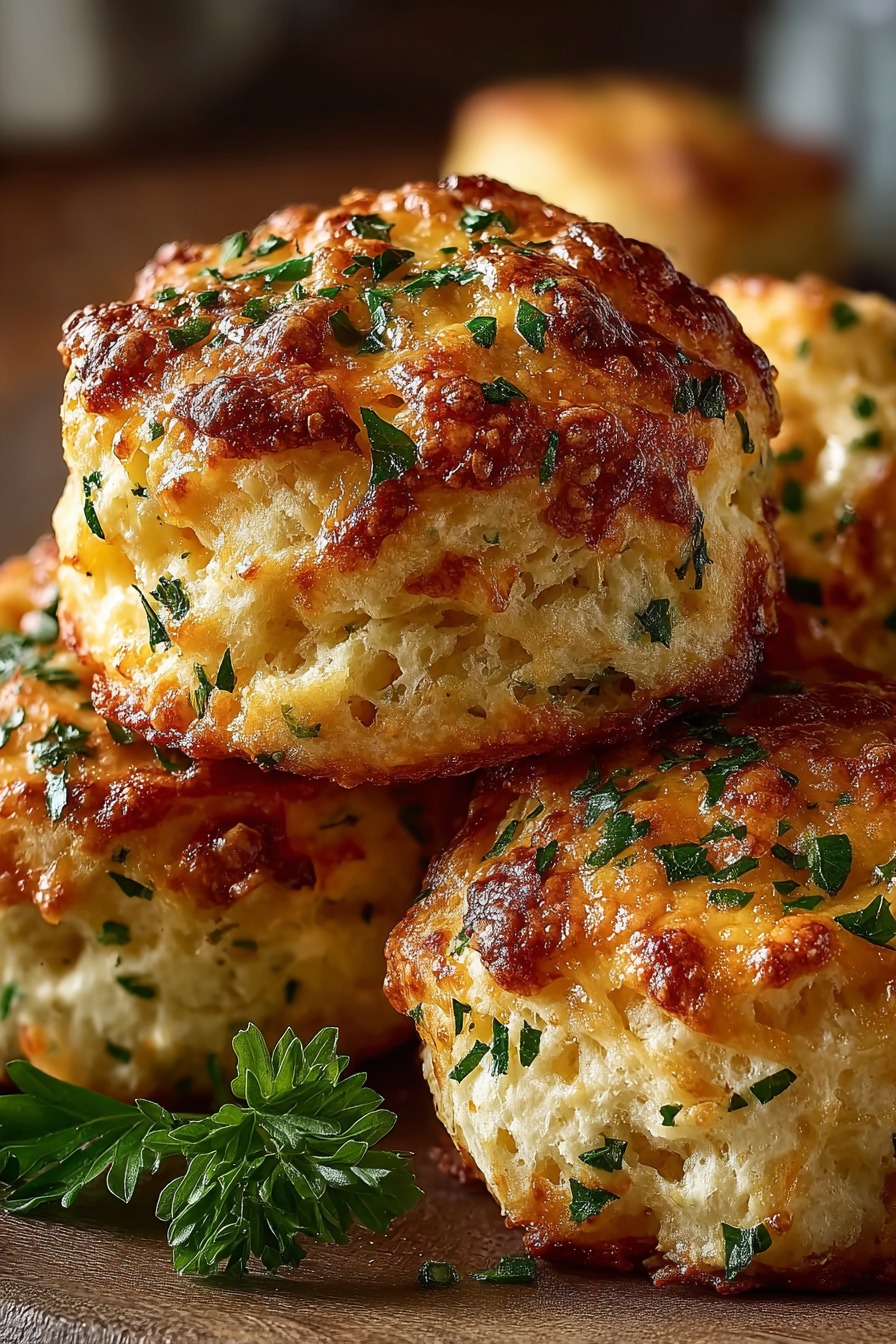 Crab Stuffed Cheddar Bay Biscuits with Lemon Butter