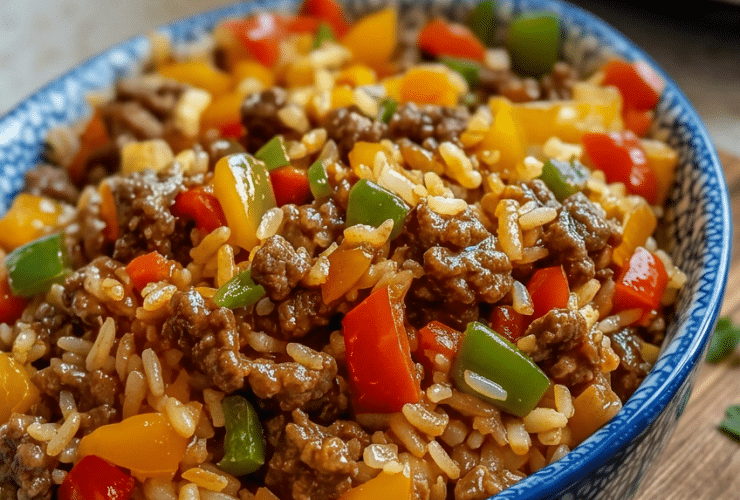Beef and Pepper Rice Bowl