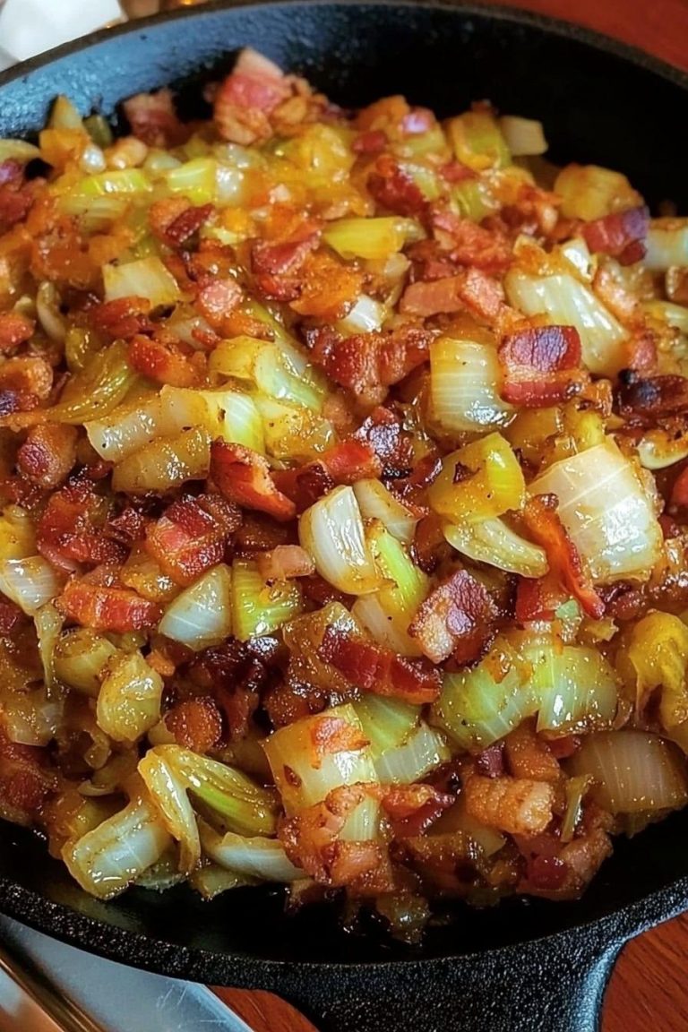 Fried Cabbage with Onions and Bacon Recipe