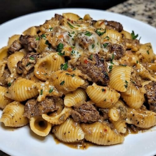 Creamy Paprika Steak Shells