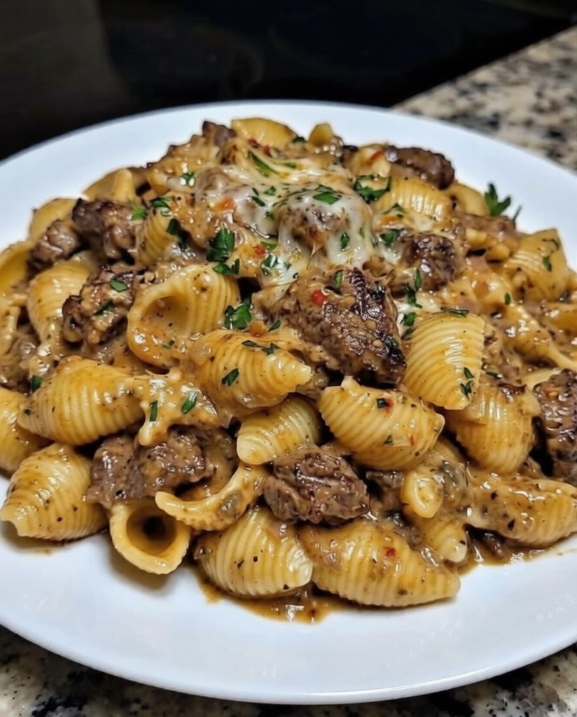 Creamy Paprika Steak Shells