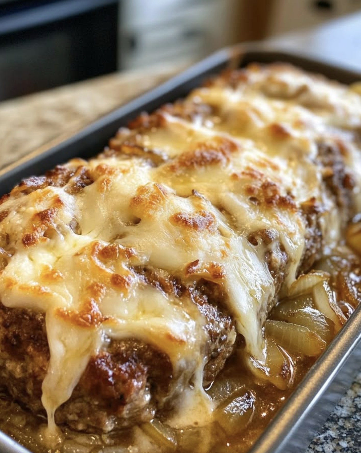Crockpot French Onion Meatloaf