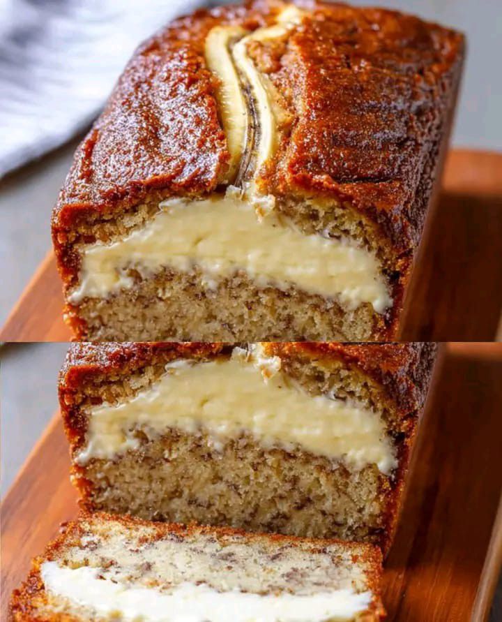 Cream Cheese-Filled Banana Bread
