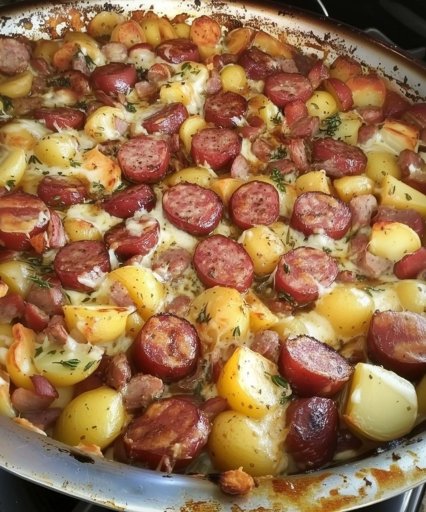 Smoked Sausage & Cheesy Potato Casserole