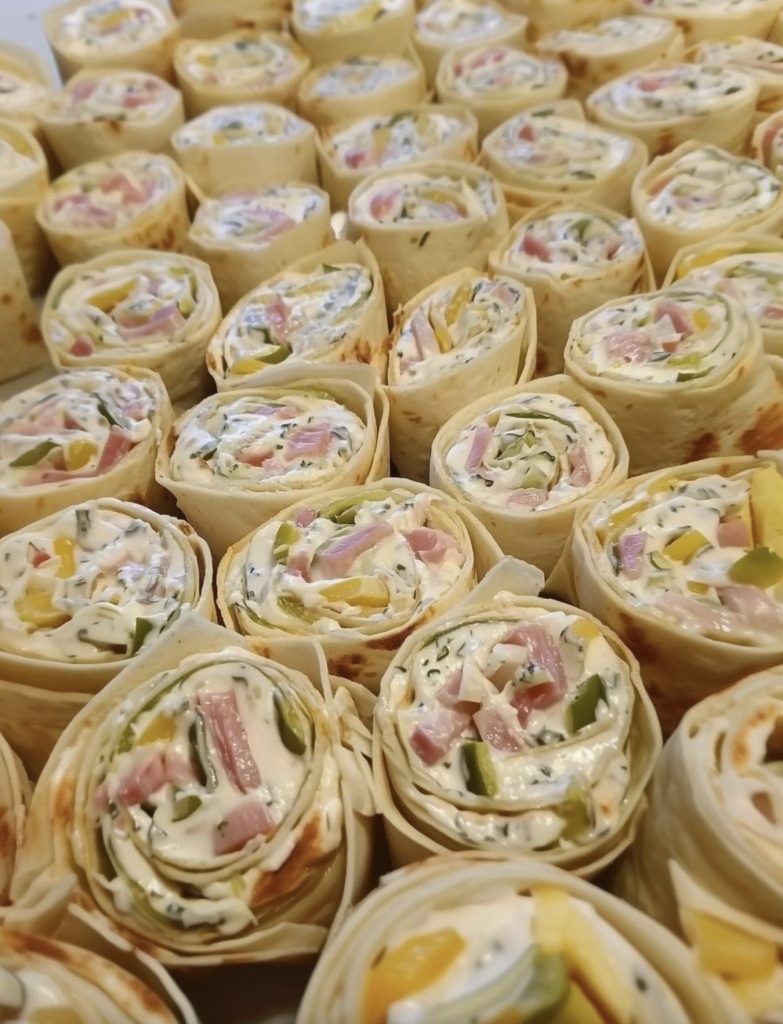 Vegetable Cream Cheese Tortilla Roll Ups