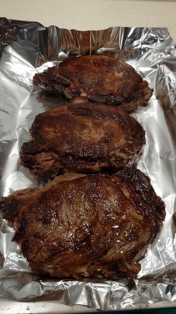 Seared Ribeye Steak With Red Wine Pan Gravy