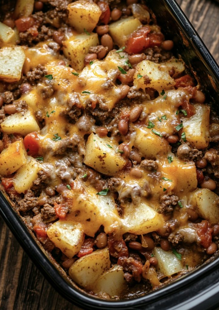 Slow Cooker Cowboy Casserole
