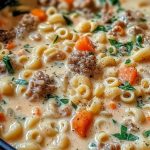 Creamy Parmesan Italian Sausage Ditalini Soup