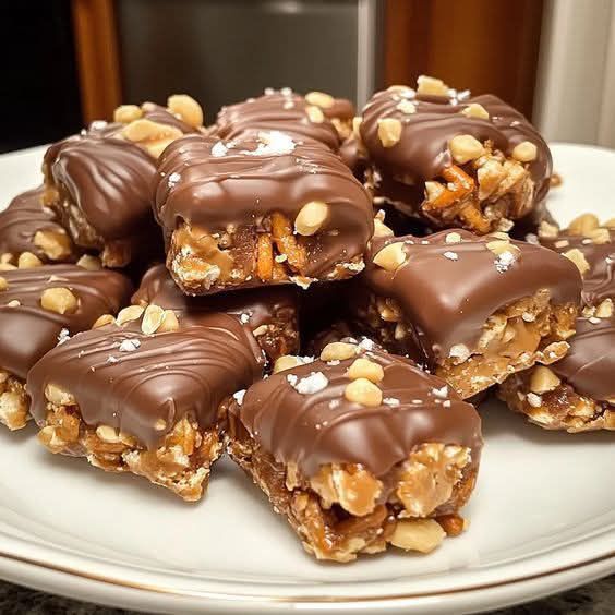 No-Bake Peanut Butter Pretzel Clusters