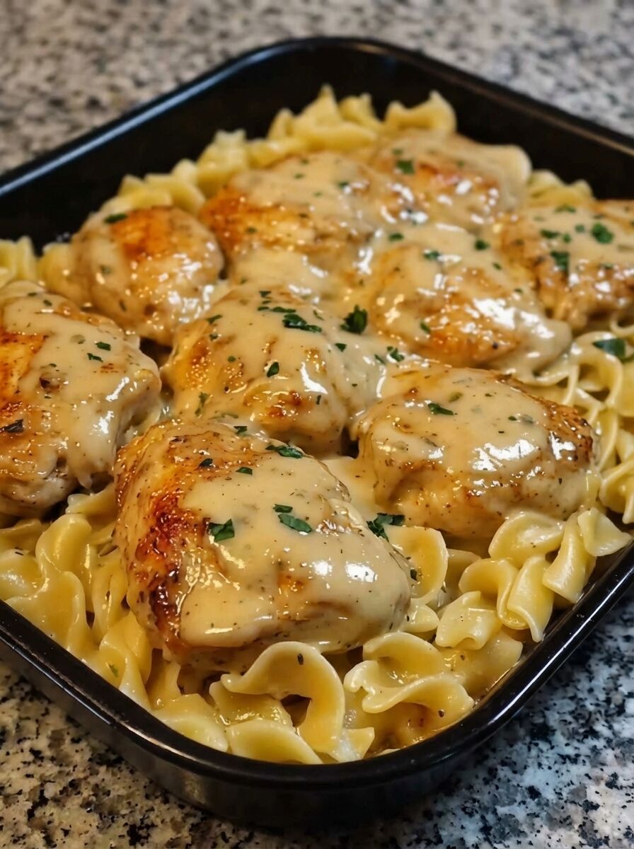 One-Pan Chicken with Buttered Noodles