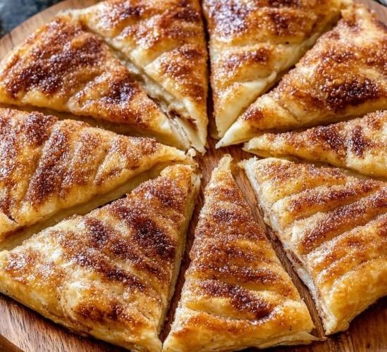 Cinnamon-Sugar Pizza made with Crescent Rolls