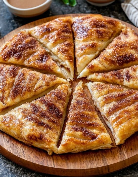 Cinnamon-Sugar Pizza made with Crescent Rolls