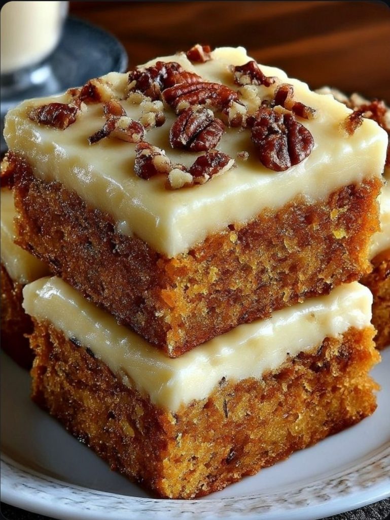 Decadent Carrot Cake Bars with Cream Cheese Frosting