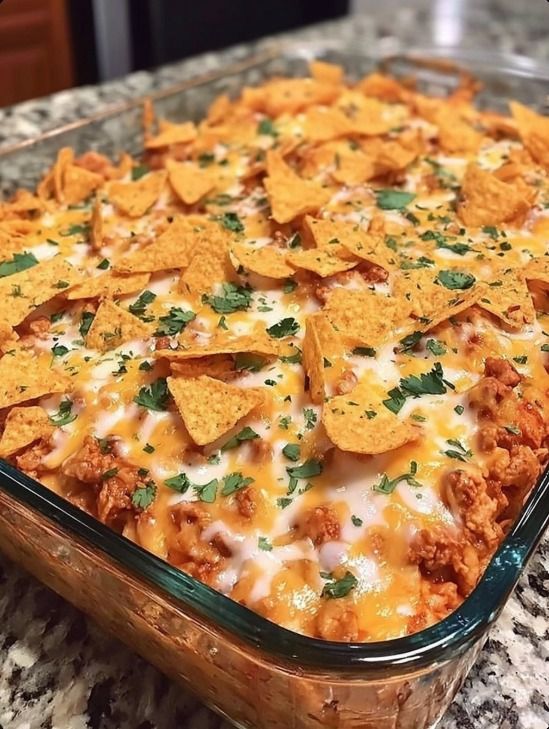 Cheesy and Crunchy Doritos Chicken Casserole