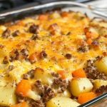 Amish Hamburger with Fall Veggies Bake