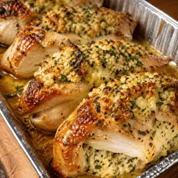 4-Ingredient Chicken and Stuffing Bake