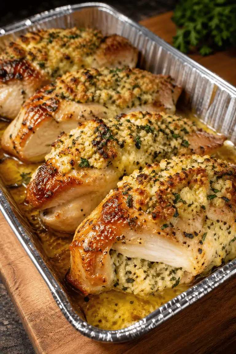 4-Ingredient Chicken and Stuffing Bake