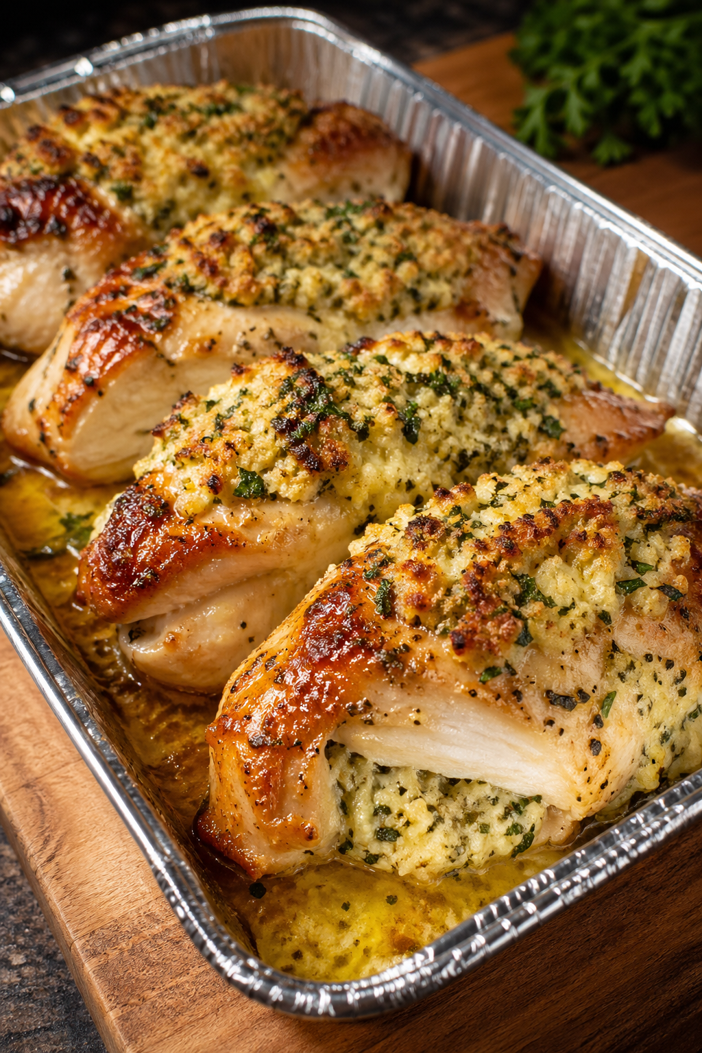4-Ingredient Chicken and Stuffing Bake