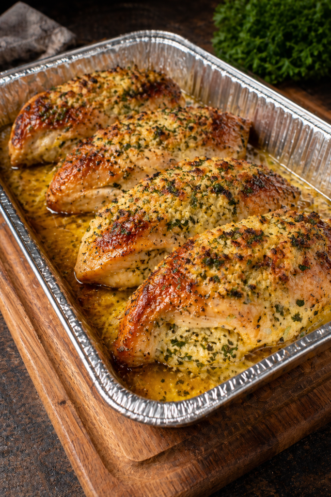 4-Ingredient Chicken and Stuffing Bake
