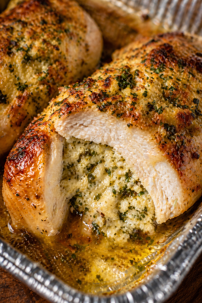 4-Ingredient Chicken and Stuffing Bake