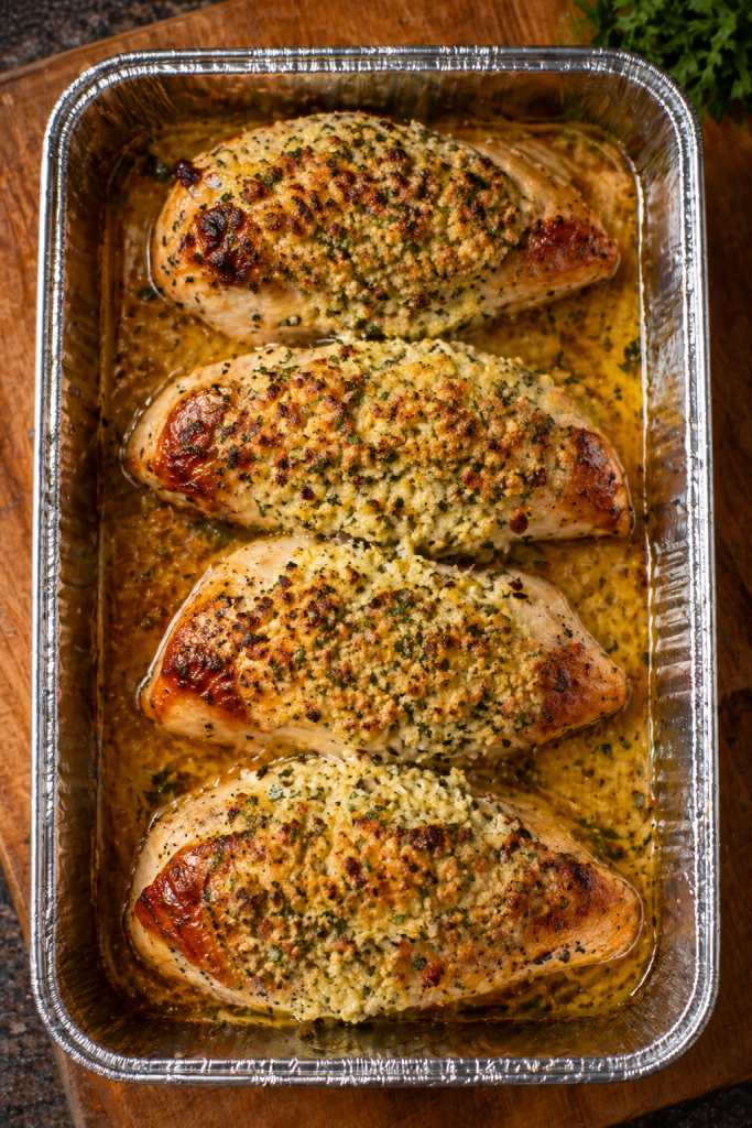 4-Ingredient Chicken and Stuffing Bake