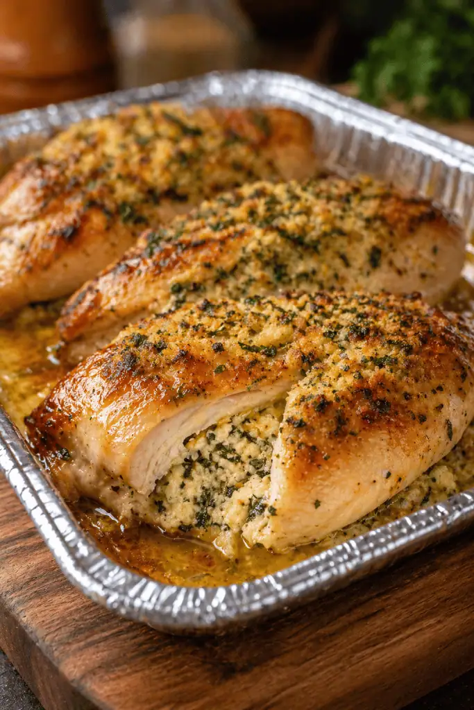 4-Ingredient Chicken and Stuffing Bake