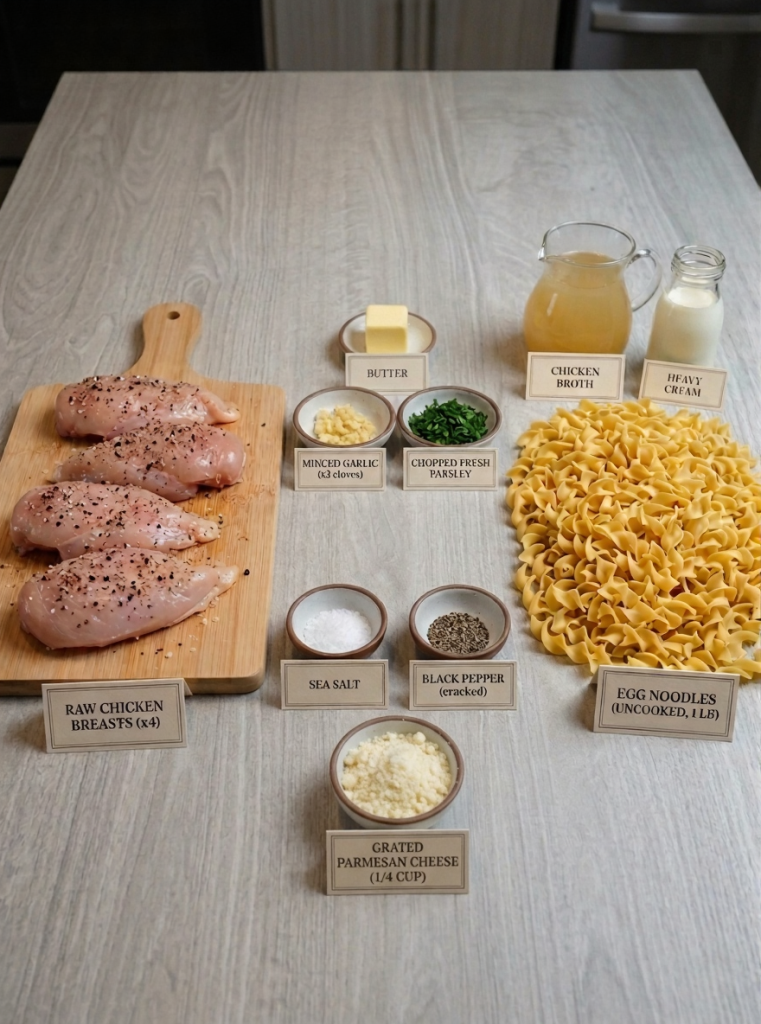 One-Pan Chicken with Buttered Noodles