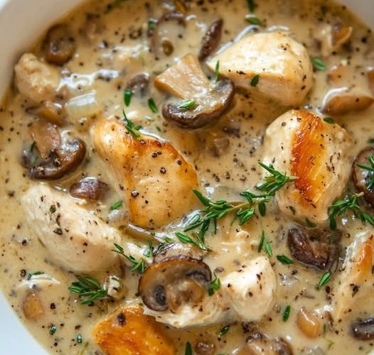 Creamy Chicken and Mushroom Soup