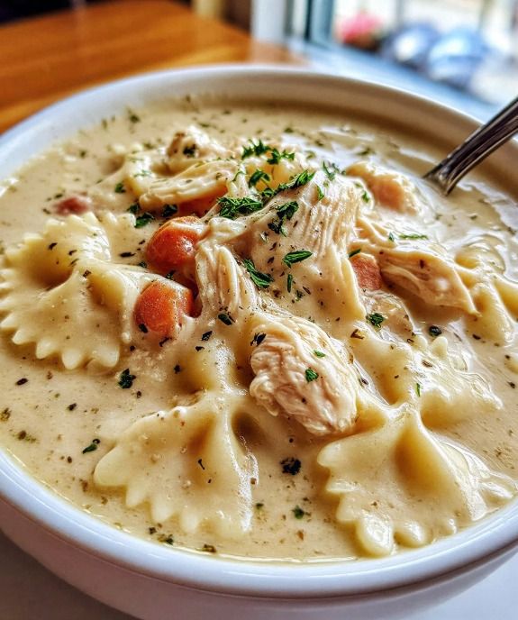 Creamy Chicken Alfredo Soup