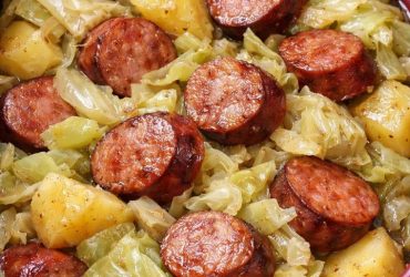 Slow Cooker 4-Ingredient Sausage and Cabbage